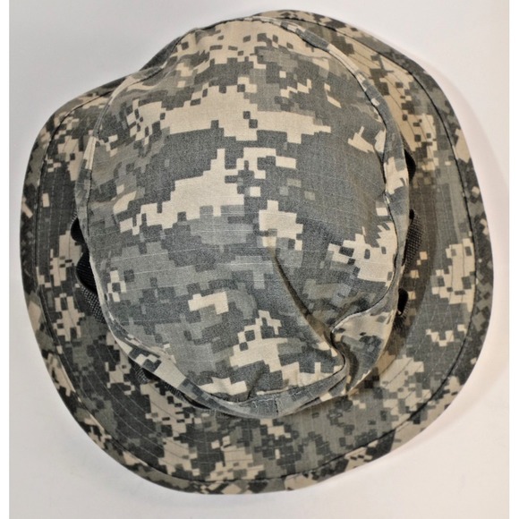 US Miltary Camo Boonie bucket Bush Hat Brim Chin strap - Size M - L - Picture 4 of 8
